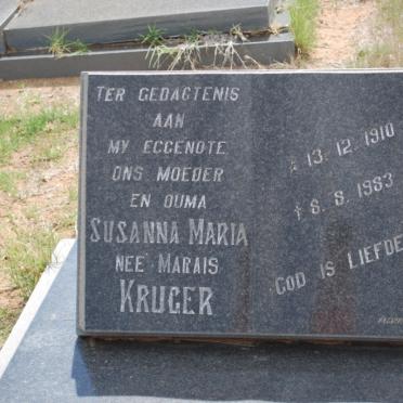 KRUGER Susanna Maria nee MARAIS 1910-1983