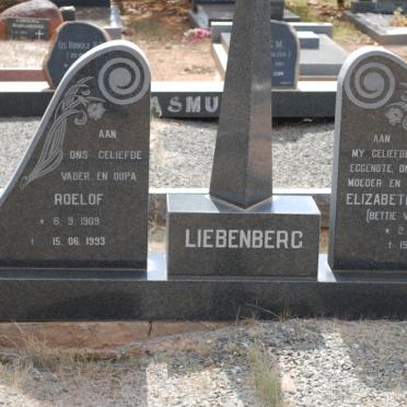 LIEBENBERG Roelof 1909-1993 &amp; Elizabeth G.A. V.D. WALT 1919-1985