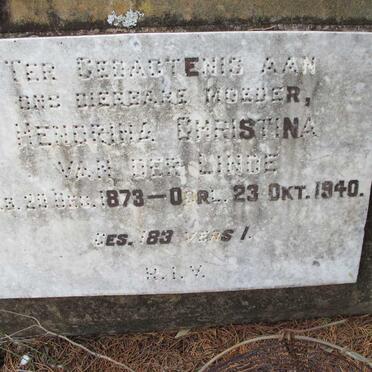 LINDE Hendrina Christina, van der 1873-1940