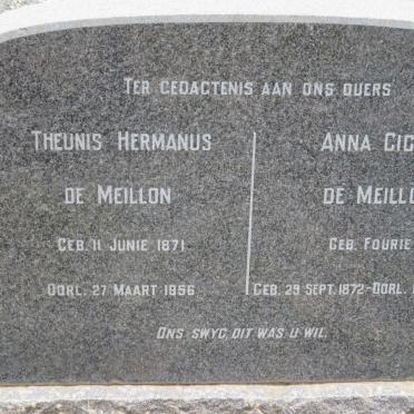 MEILLON Theunis Hermanus, de 1871-1956 &amp; Anna Cicilia FOURIE 1872-1961