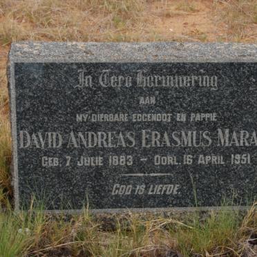 MARAIS David Andreas Erasmus 1883-1951