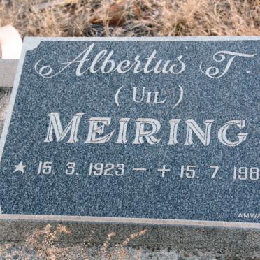 MEIRING Albertus T. 1923-1989