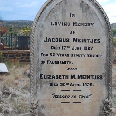 MEINTJES Jacobus -1927 &amp; Elizabeth M. -1928