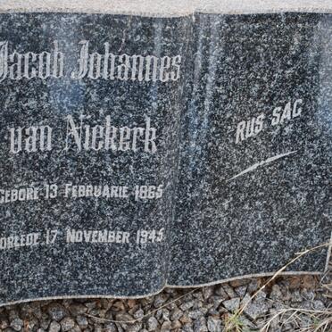 NIEKERK Jacob Johannes, van 1865-1945