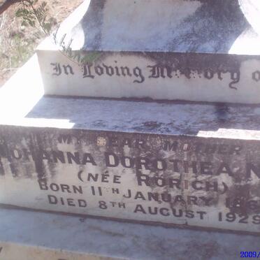 NASH Johanna Dorothea nee RORICH 1869-1929