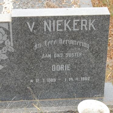 NIEKERK Dorie, van 1889-1962