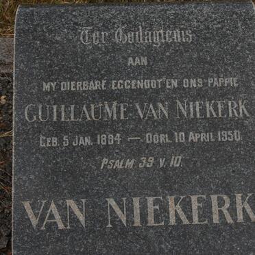 NIEKERK Guillaume, van 1894-1950