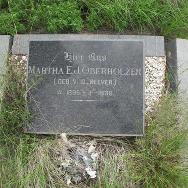 OBERHOLZER Martha E.J. nee v.d. HEEVER 1886-1938