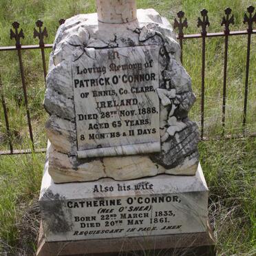 O'CONNOR Patrick -1888 &amp; Catherine O'SHEA 1833-1861