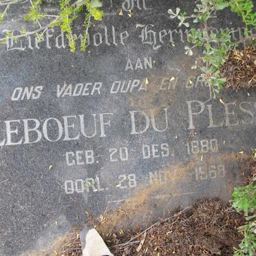 PLESSIS Leboeuf, du 1880-1968