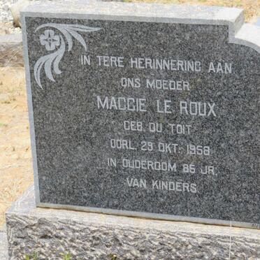 ROUX Maggie, le nee DU TOIT -1958