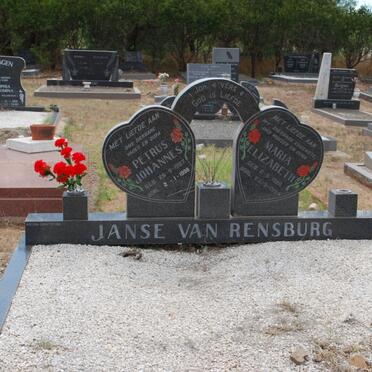 RENSBURG Petrus Johannes, Janse van 1927-1998 &amp; Maria Elizabeth 1926-1994