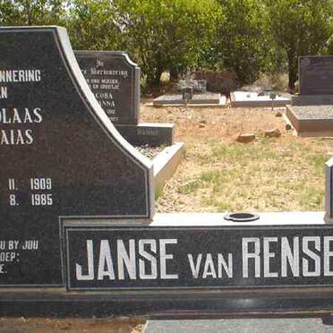 RENSBURG Nicolaas Esaias, Janse van 1909-1985 &amp; Anna Elizabeth Jacoba FOUCHE 1904-2002