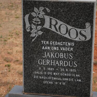 ROOS Jacobus Gerhardus 1885-1975