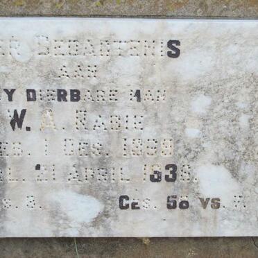 RABIE W.A. 18?9-1936