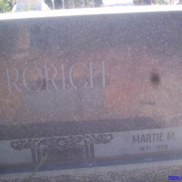 RORICH Martie M. 1871-1928
