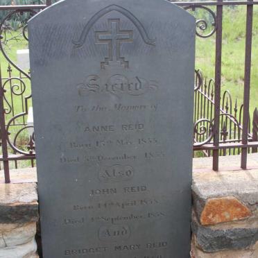 REID Anne 1855-1855 :: REID John 1858-1858 :: REID Bridget Mary 1860-1861 