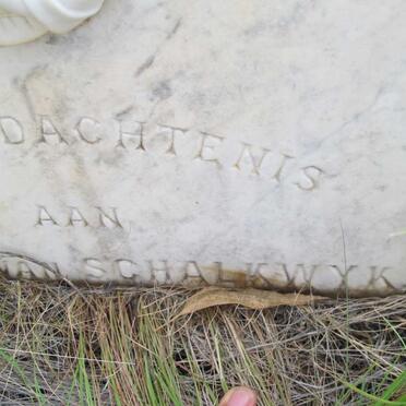 SCHALKWYK ?, van -1912