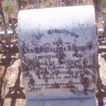 SWARDT Lea Magdalena, de nee BOSHOFF  -18??