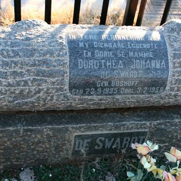SWARDT Dorothea Johanna, de nee BOSHOFF 1935-1958
