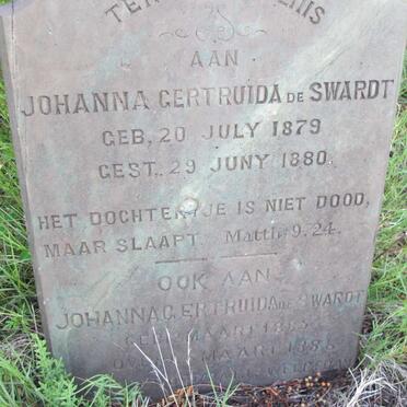 SWARDT Johanna Gertruida, de 1879-1880 :: DE SWARDT Johanna Gertruida 1885-1886