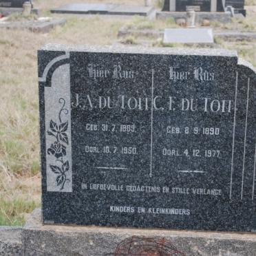 TOIT J.A., du 1889-1950 &amp; C.F. 1890-1977