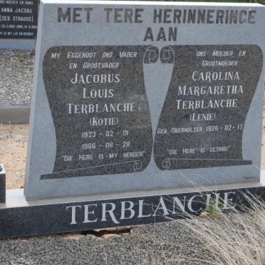 TERBLANCHE Jacobus Louis 1923-1986 &amp; Carolina Margaretha 1926-