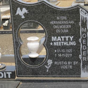 TOIT Matty, du nee NEETHLING 1925-2011