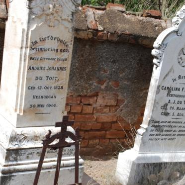 TOIT Andries Johannes, du 1838-1916 &amp; Caroline F. nee ROSSOUW 1842-1897 &amp; Anna Magdalena 1848-1905