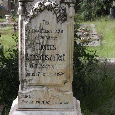 TOIT Thomas Arnodus, du 1853-1924 &amp; Hester Maria v.d. MERWE 1857-1923 