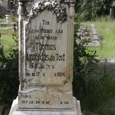 TOIT Thomas Arnodus, du 1853-1924 &amp; Hester Maria v.d. MERWE 1857-1923 
