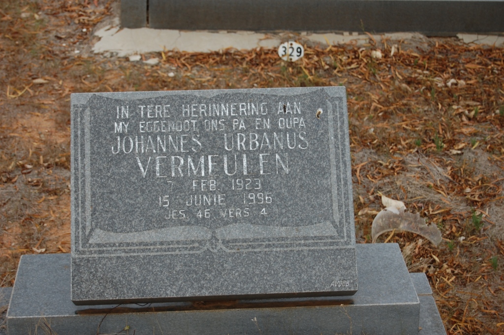 VERMEULEN Johannes Urbanus 1923-1996