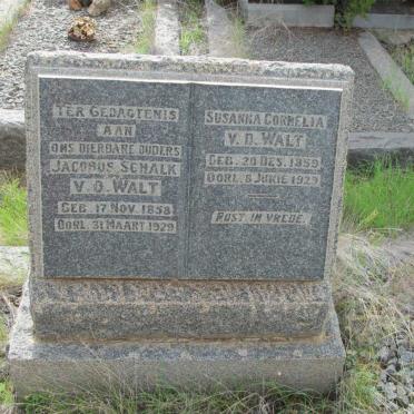 WALT Jacobus Schalk, v.d. 1858-1929 &amp; Susanna Cornelia 1859-1929
