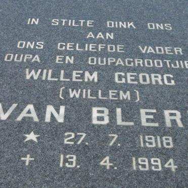 BLERK Willem Georg, van 1918-1994