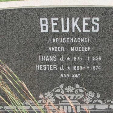 BEUKES Frans J. 1875-1936 &amp; Hester J. LABUSCHAGNE 1890-1974