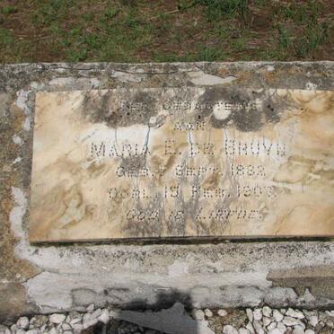BRUYN Maria E., de 1882-1907