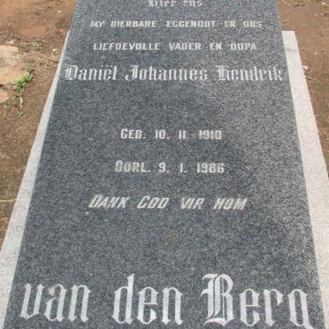 BERG Daniel Johannes Hendrik, van den 1910-1986