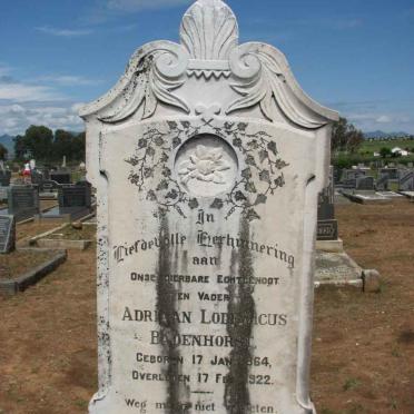BADENHORST Adriaan Lodewicus 1864-1922