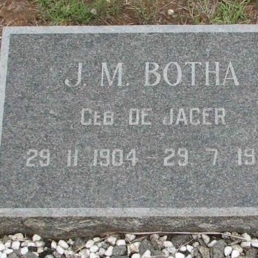 BOTHA J.M. nee de JAGER 1904-1929