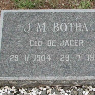 BOTHA J.M. nee de JAGER 1904-1929
