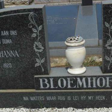 BLOEMHOF Johannes Franciscus 1916-1984 &amp; Sarah Johanna 1923-