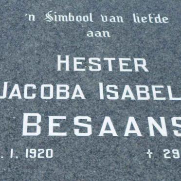 BESAANS Hester Jacoba Isabella 1920-2005