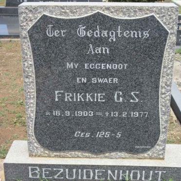 BEZUIDENHOUT Frikkie G.S. 1903-1977
