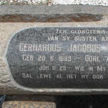 COETZEE Gerhardus Jacobus 1889-1956