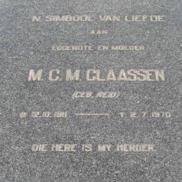 CLAASEN M.C.M. nee REID 1911-1970