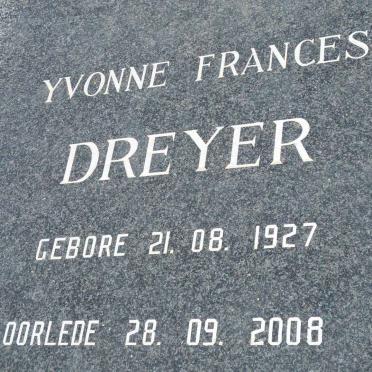 DREYER Yvonne Frances 1927-2008