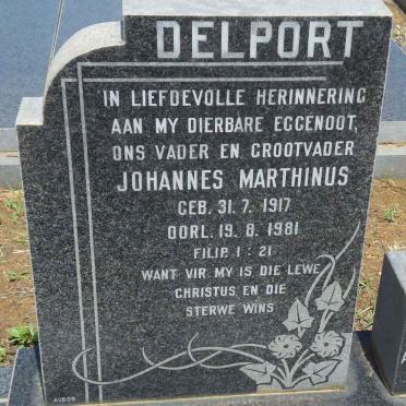 DELPORT Johannes Marthinus 1917-1981
