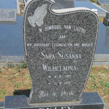 EXLEY Sara Susanna Wilhelmina 1922-1981