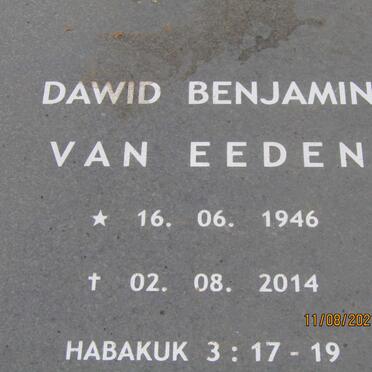 EEDEN Dawid Benjamin, van 1946-2014
