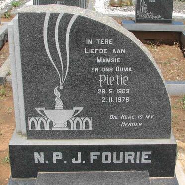 FOURIE N.P.J. 1903-1976